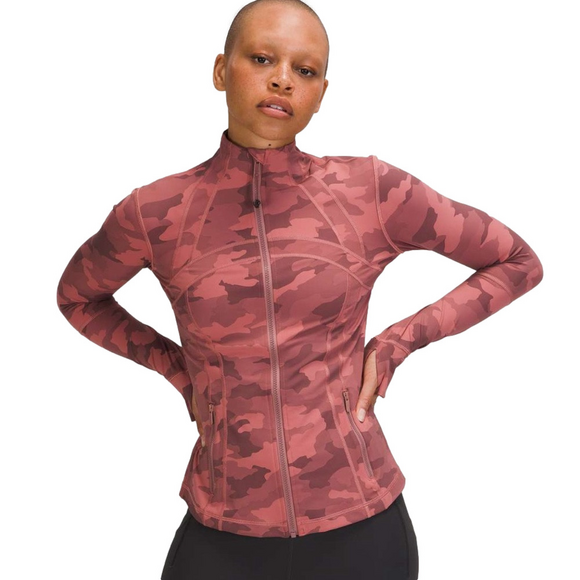 Lululemon Define Jacket 2021 Heritage 365 Camo Brier Rose Multi Luon, Size 10 - Picture 1 of 16
